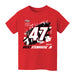 Ricky Stenhouse Jr Vive La Fete NASCAR Fire number Cotton T-Shirt Red
