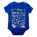 San Diego Nascar Cotton Short Sleeve Bodysuit Impressions Artwork Royal