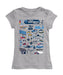 San Diego Nascar Girl´s Fitted Cotton Impressions Artwork T-shirt Gray