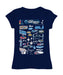 San Diego Nascar Girl´s Fitted Cotton Impressions Artwork T-shirt Navy