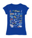 San Diego Nascar Girl´s Fitted Cotton Impressions Artwork T-shirt Royal