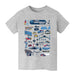 San Diego Nascar Impressions Artwork Youth Cotton T-Shirt Gray