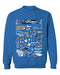 San Diego Nascar Womens Cotton Crewneck Pullover Sweatshirt Royal