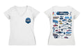 San Diego Nascar Women's V-neck Fitted Cotton T-Shirt White - Vive La Fête - Online Apparel Store