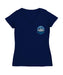 San Diego Nascar Women's V-neck Fitted Cotton T-Shirt Navy