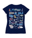 San Diego Nascar Women's V-neck Fitted Cotton T-Shirt Navy - Vive La Fête - Online Apparel Store