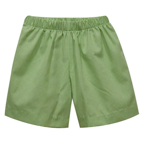 Lime Green Mini Check Boys Short