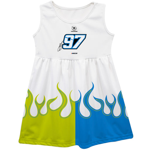 Shane Van Gisbergen Vive La Fete NASCAR Car - Flames Tank Dress White