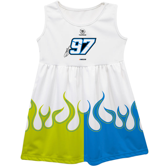 Shane Van Gisbergen Vive La Fete NASCAR Car - Flames Tank Dress White