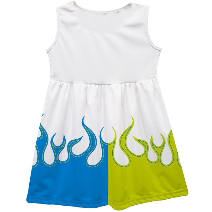 Shane Van Gisbergen Vive La Fete NASCAR Car - Flames Tank Dress White