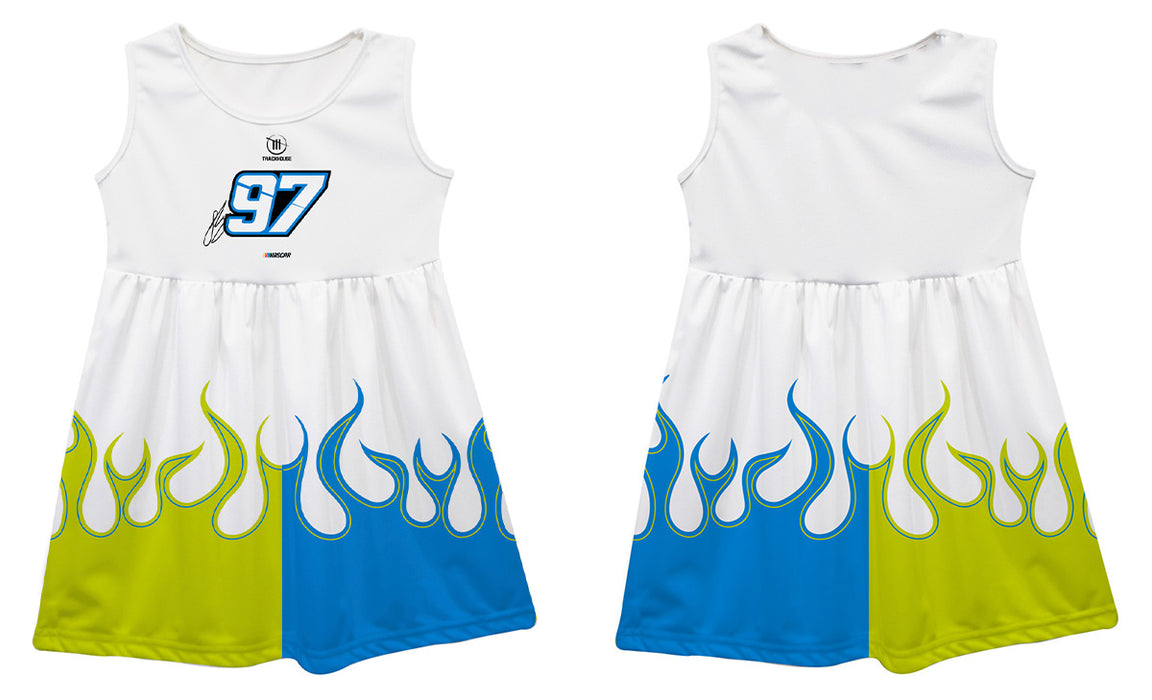 Shane Van Gisbergen Vive La Fete NASCAR Car - Flames Tank Dress White