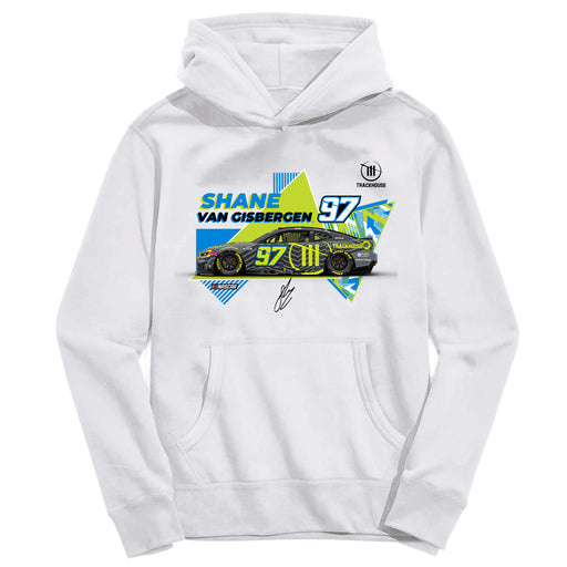 Shane Van Gisbergen Nascar Youth Pullover Cotton Hoodie White