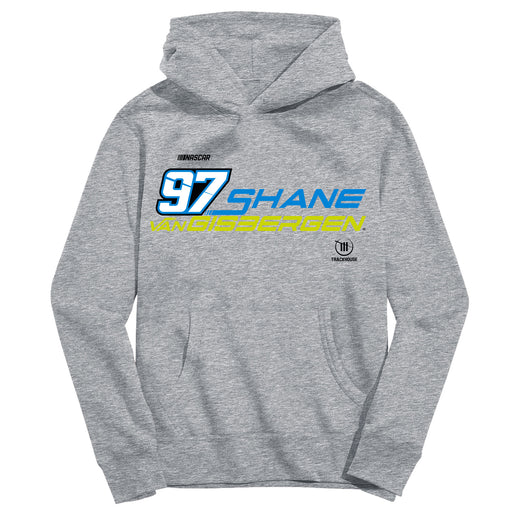 Shane Van Gisbergen Nascar Youth Pullover Cotton Hoodie Gray