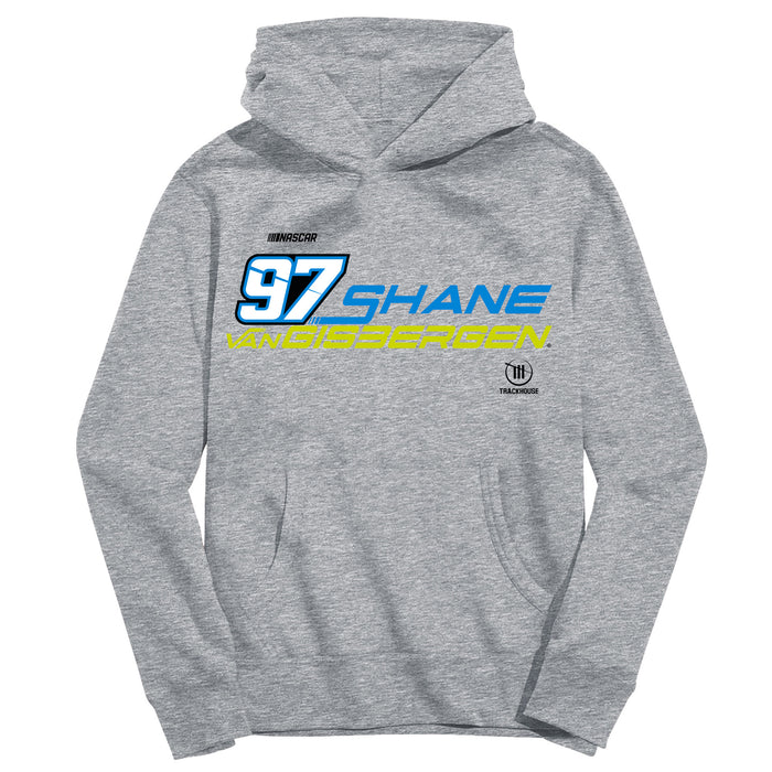 Shane Van Gisbergen Nascar Youth Pullover Cotton Hoodie Gray