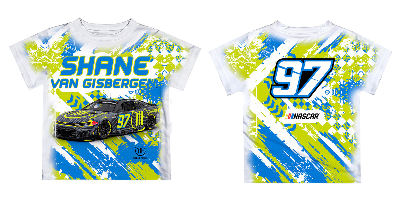 Shane Van Gisbergen Vive La Fete NASCAR Abstract Kids T-Shirt White