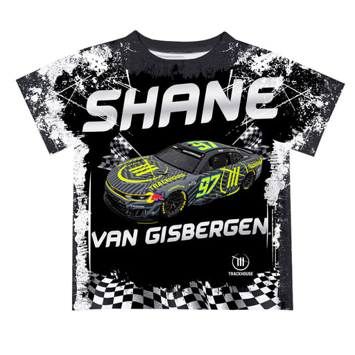 Shane Van Gisbergen Vive La Fete NASCAR Abstract Kids T-Shirt Black