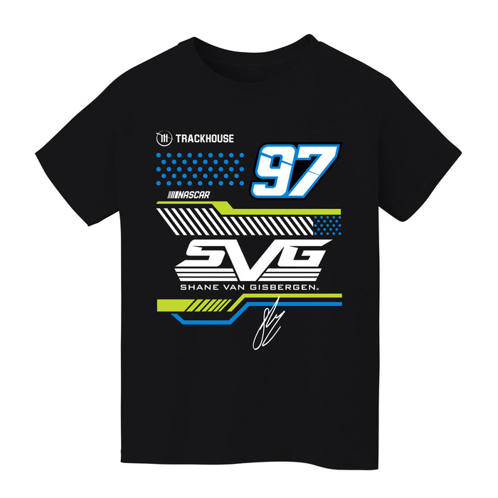 Shane Van Gisbergen Vive La Fete NASCAR Geometric Classic Front Cotton T-Shirt Black