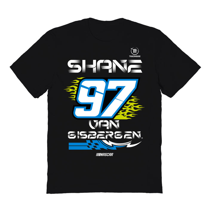 Shane Van Gisbergen Vive La Fete NASCAR Fire number Cotton T-Shirt Black
