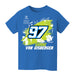 Shane Van Gisbergen Vive La Fete NASCAR Abstract Halftone Front Cotton T-Shirt Light Blue