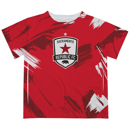 Sacramento Republic Paint Brush Boys Game Day Red Short Sleeve Tee