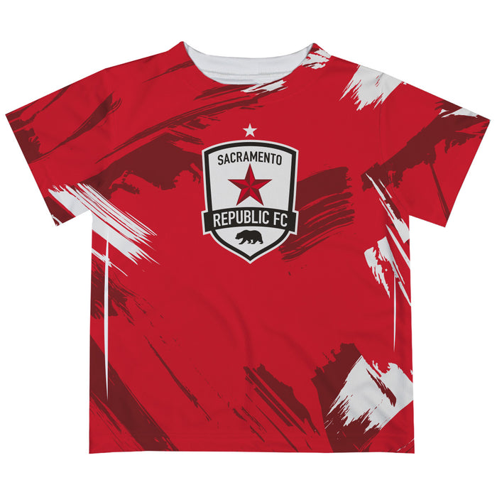 Sacramento Republic Paint Brush Boys Game Day Red Short Sleeve Tee