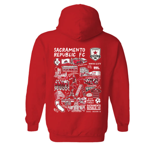 Sacramento Republic Cotton Crewneck Pullover Sweatshirt Red Womens - Vive La Fête - Online Apparel Store