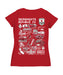 Sacramento Republic Women's V-neck Fitted Red Cotton T-Shirt - Vive La Fête - Online Apparel Store
