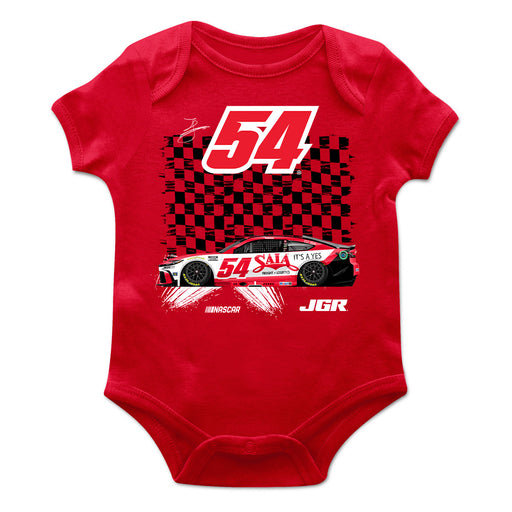 Ty Gibbs Cotton Short Sleeve Bodysuit Red