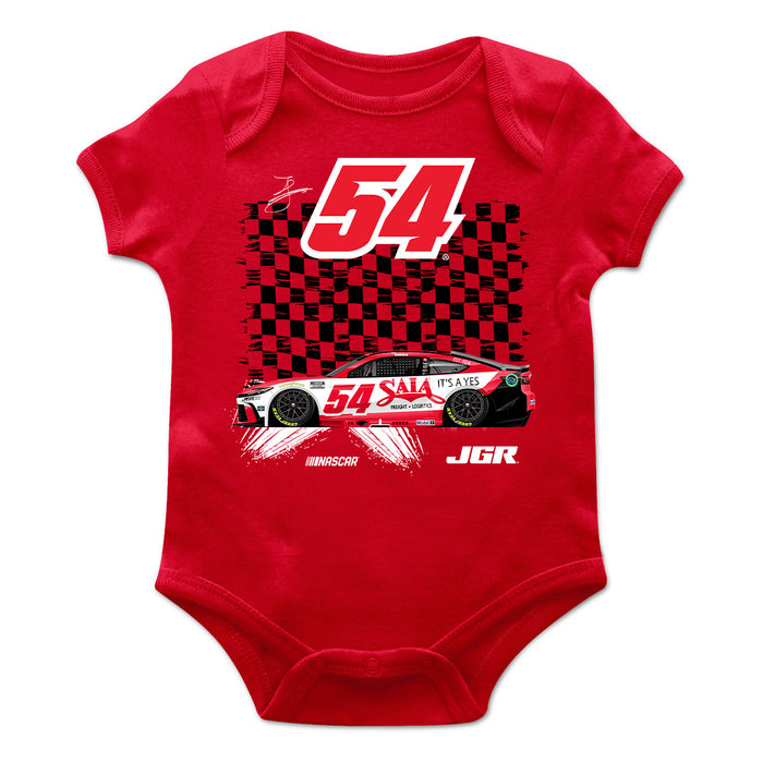 Ty Gibbs Cotton Short Sleeve Bodysuit Red