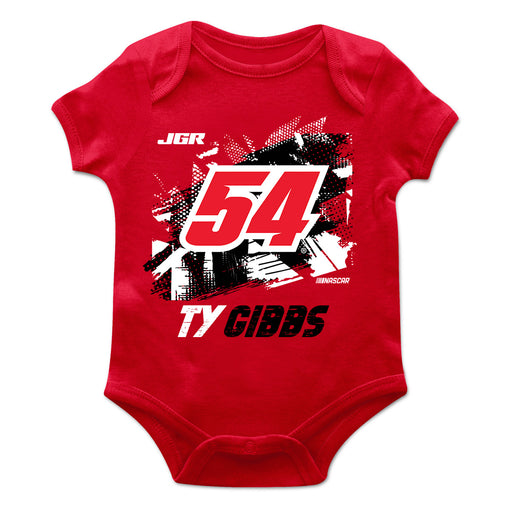 Ty Gibbs Cotton Short Sleeve Bodysuit Red