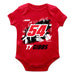 Ty Gibbs Cotton Short Sleeve Bodysuit Red