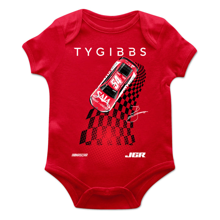 Ty Gibbs Cotton Short Sleeve Bodysuit Red