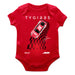 Ty Gibbs Cotton Short Sleeve Bodysuit Red