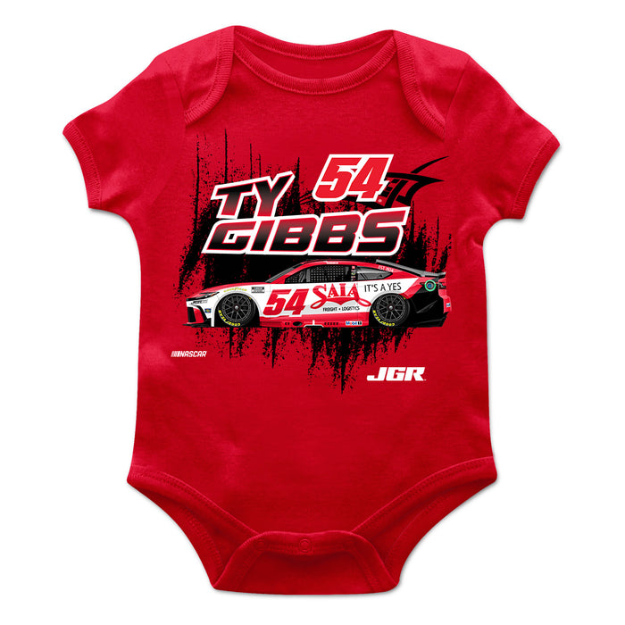 Ty Gibbs Cotton Short Sleeve Bodysuit Red