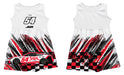 Ty Gibbs Vive La Fete NASCAR Abstract Check Halftones Tank Dress - White - Vive La Fête - Online Apparel Store