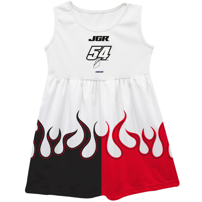 Ty Gibbs Vive La Fete NASCAR Car - Flames Tank Dress - White
