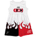 Ty Gibbs Vive La Fete NASCAR Car - Flames Tank Dress - White