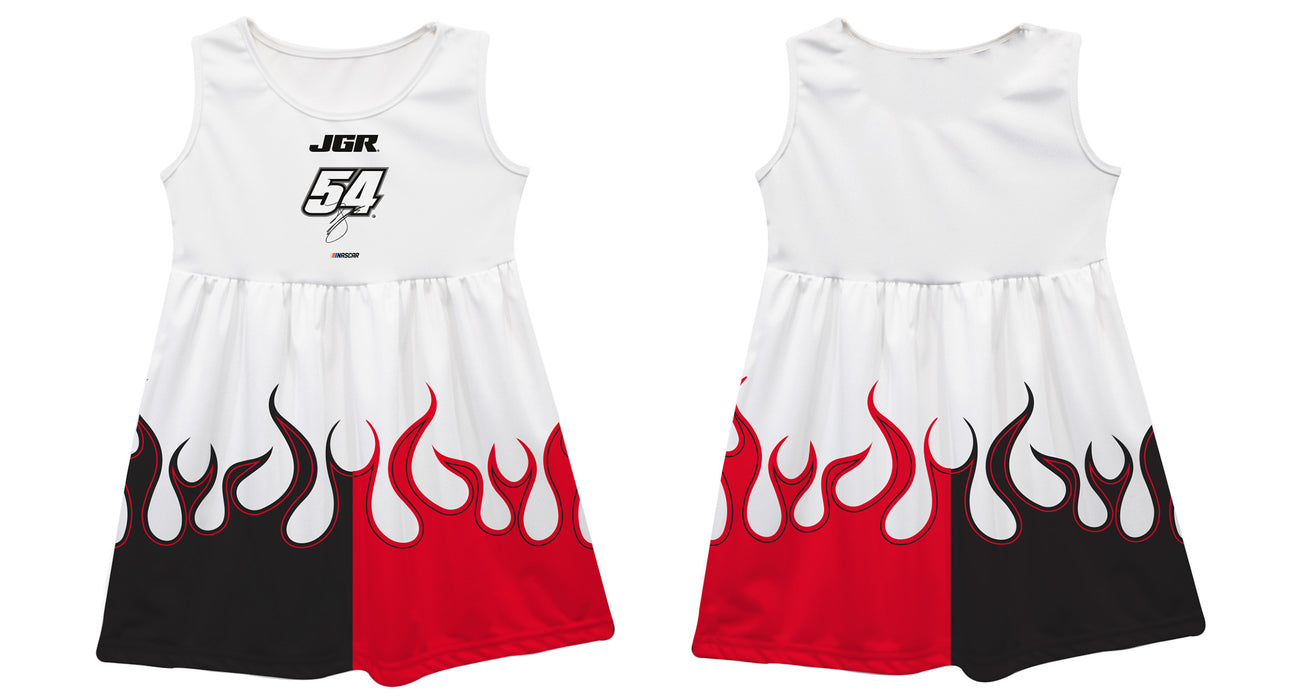 Ty Gibbs Vive La Fete NASCAR Car - Flames Tank Dress - White