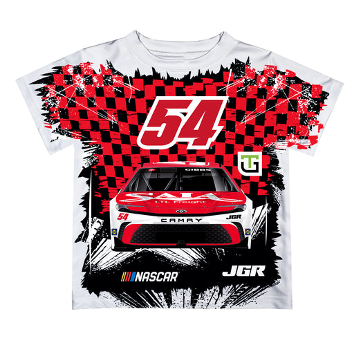 Ty Gibbs Vive La Fete NASCAR Checkered Racing Car T-Shirt - Red