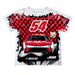 Ty Gibbs Vive La Fete NASCAR Checkered Racing Car T-Shirt - Red