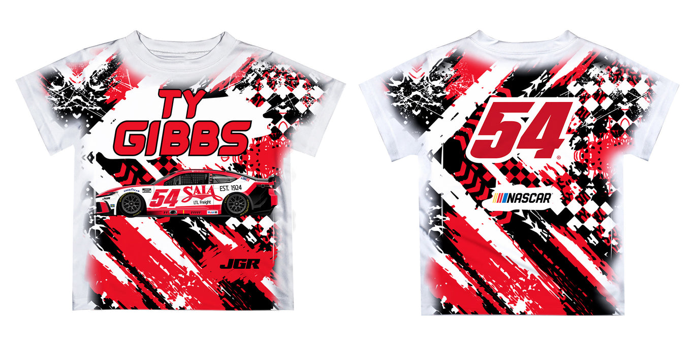 Ty Gibbs Vive La Fete NASCAR Abstract Kids T-Shirt  - Red - Vive La Fête - Online Apparel Store
