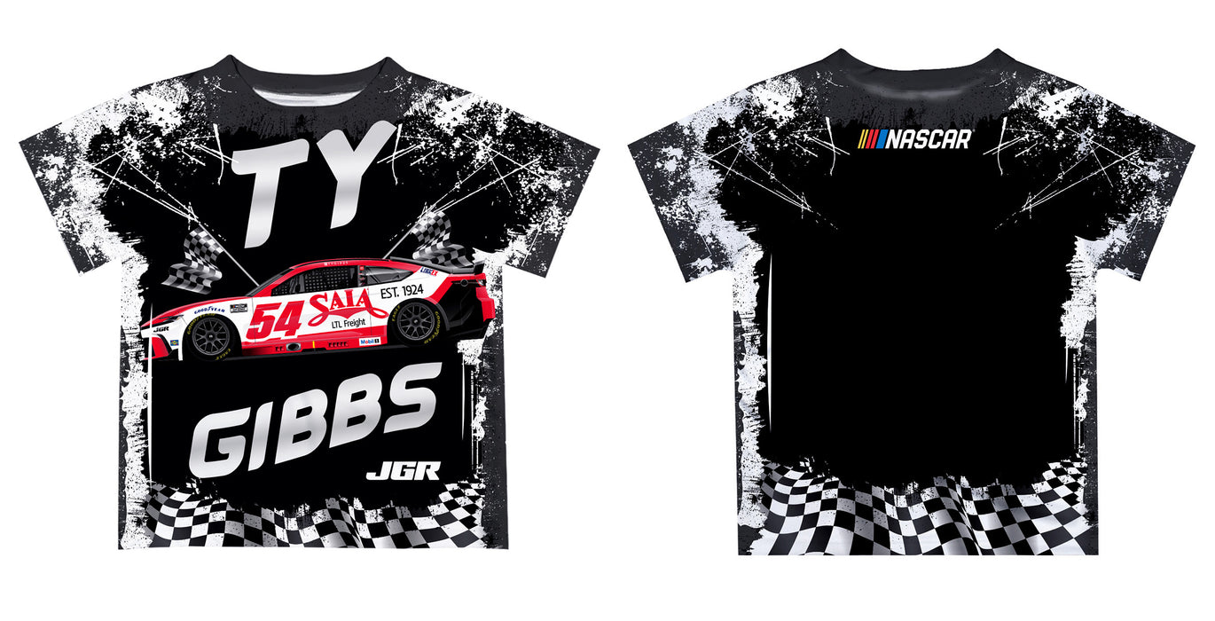 Ty Gibbs Vive La Fete NASCAR Abstract Kids T-Shirt  - Black - Vive La Fête - Online Apparel Store