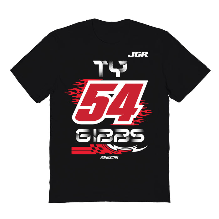Ty Gibbs NASCAR Fire number Cotton T-Shirt - Black