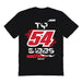 Ty Gibbs NASCAR Fire number Cotton T-Shirt - Black