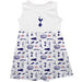 Tottenham Hotspur Girls Repeat Print Impressions White Sleeveless Tank Dress