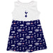 Tottenham Hotspur Girls Repeat Print Impressions Navy Sleeveless Tank Dress