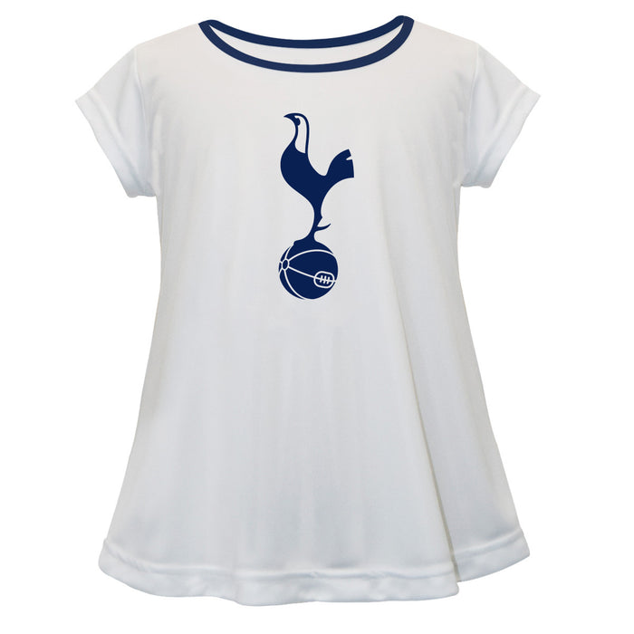 Tottenham Hotspur Short Sleeve Girls Navy Top With Logo On Chest. - Vive La Fête - Online Apparel Store