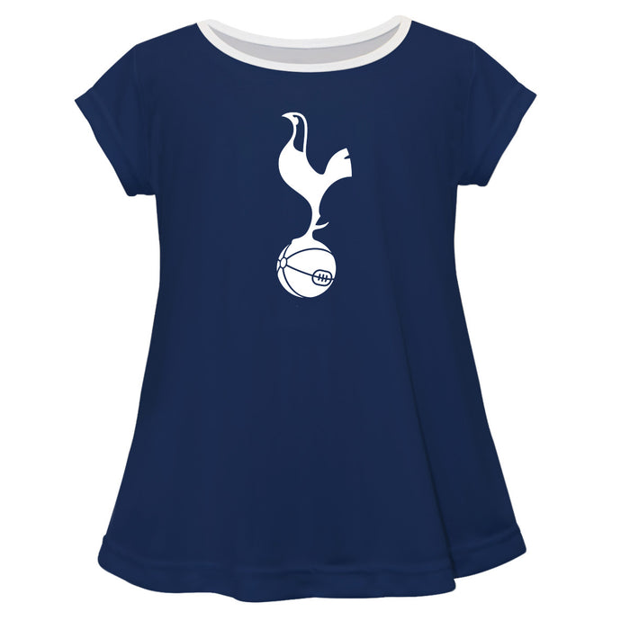 Tottenham Hotspur Vive La Fete Girls Short Sleeve Navy Top with Big Logo on Chest - Vive La Fête - Online Apparel Store