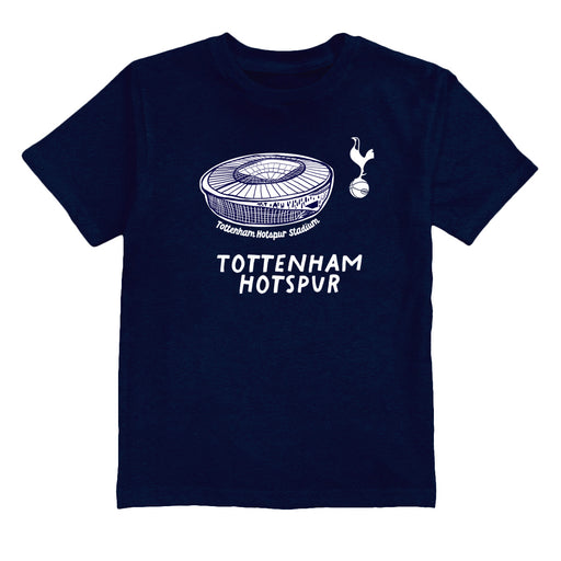 Tottenham Hotspur Impressions Artwork Navy Youth Cotton T-Shirt