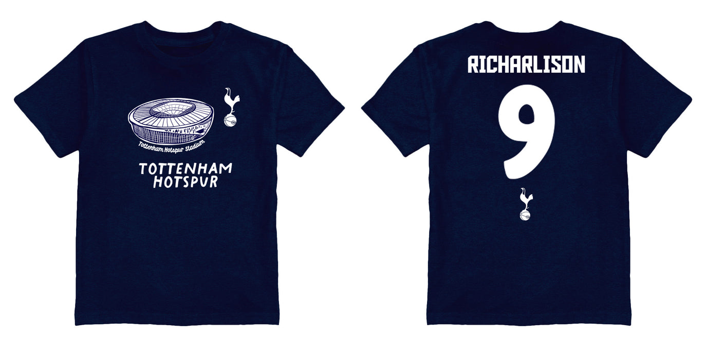 Tottenham Hotspur Impressions Artwork Navy Youth Cotton T-Shirt - Vive La Fête - Online Apparel Store